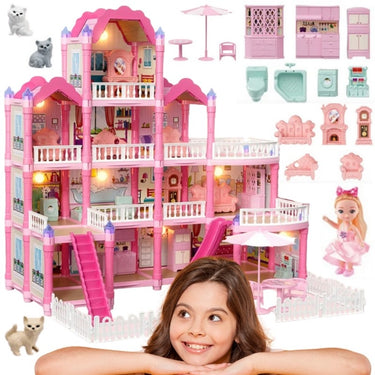 258Pcs DIY Villa Garden Dollhouse